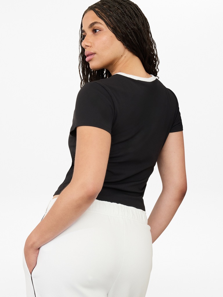 Signature Rib Crop Tee