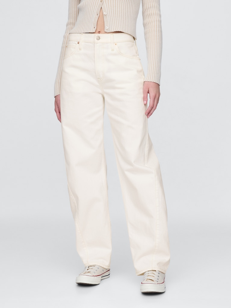 High Rise Barrel Jeans