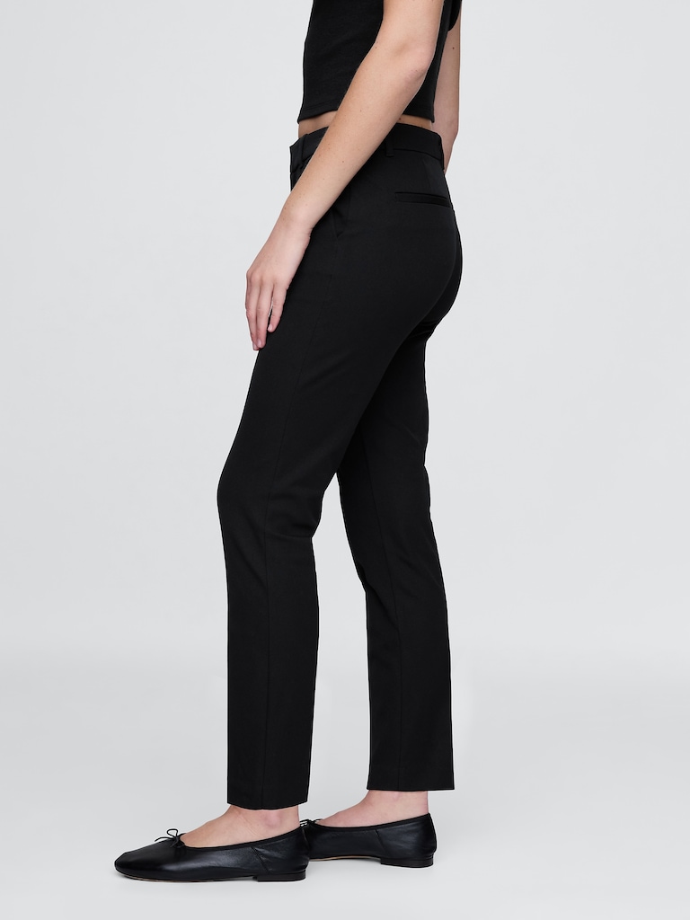 Mid Rise BiStretch Slim Ankle Pants