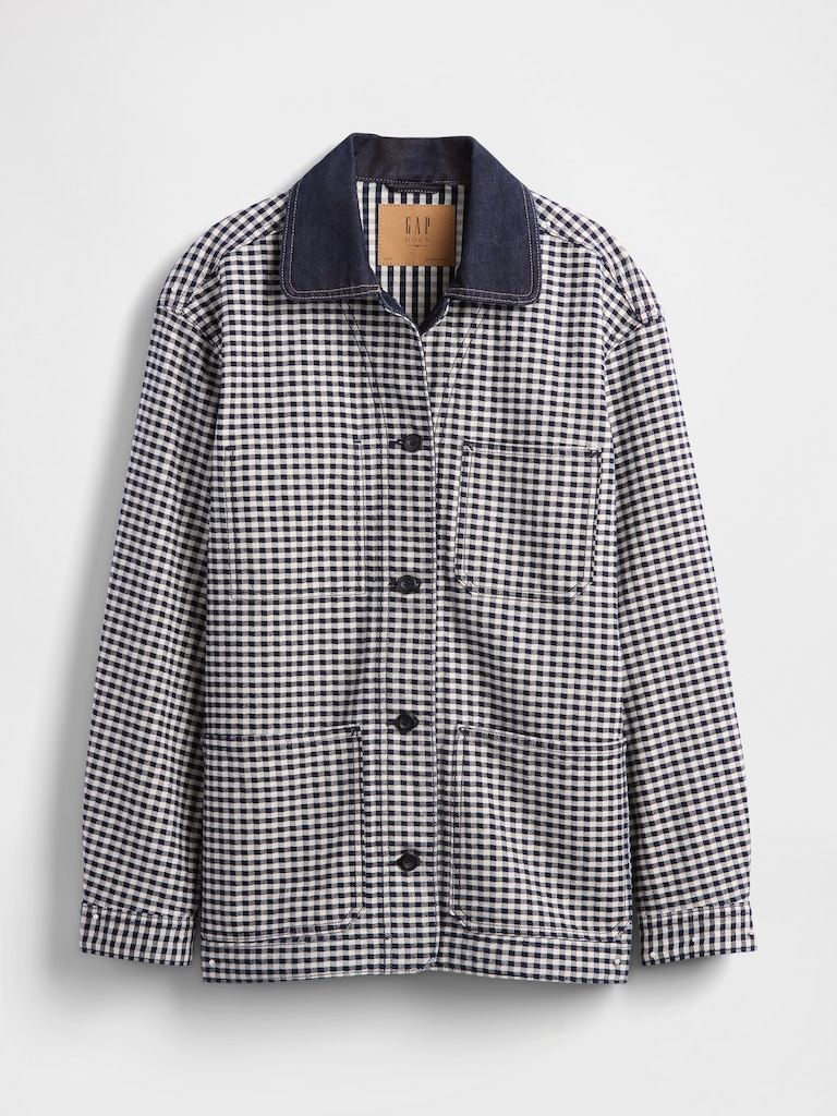 Gap × DÔEN Gingham Denim Jacket