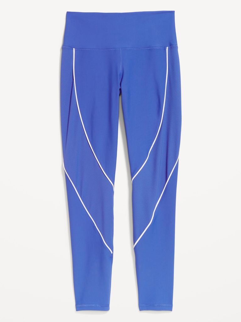 High-Waisted PowerSoft Rib Mix 7/8 Leggings