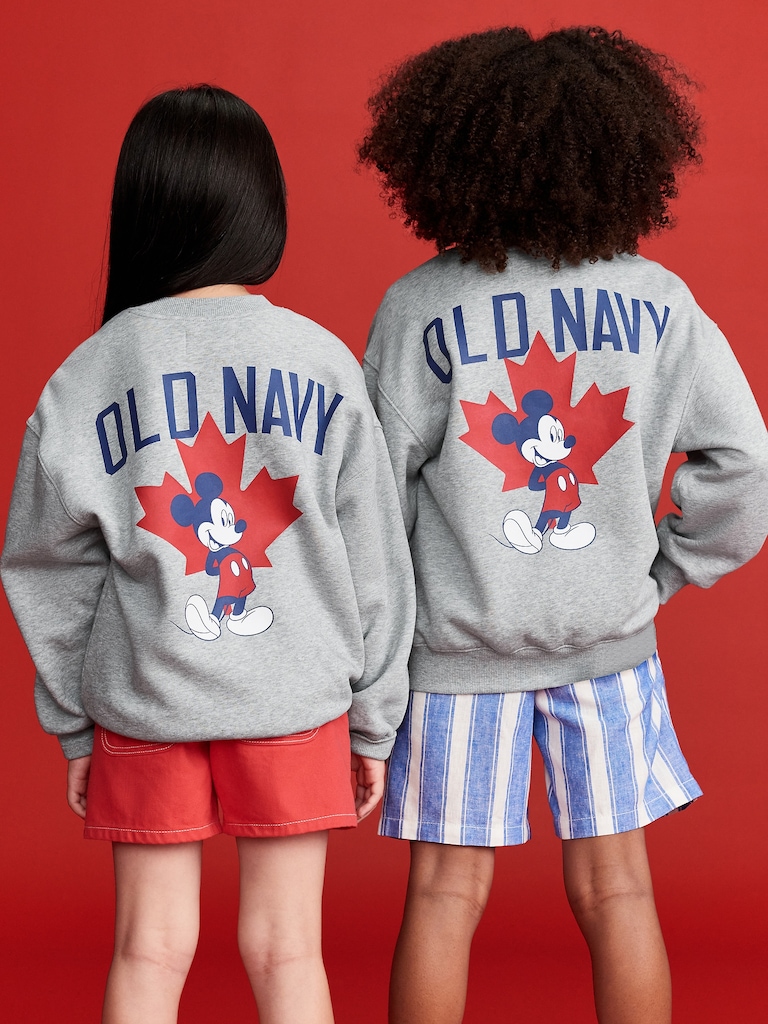 Chandail en coton ouaté à imprimé de drapeau et logo unisexe Mickey Mouse Old Navy x Disney© pour enfant