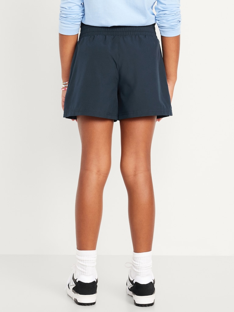 High-Waisted StretchTech Performance Shorts for Girls