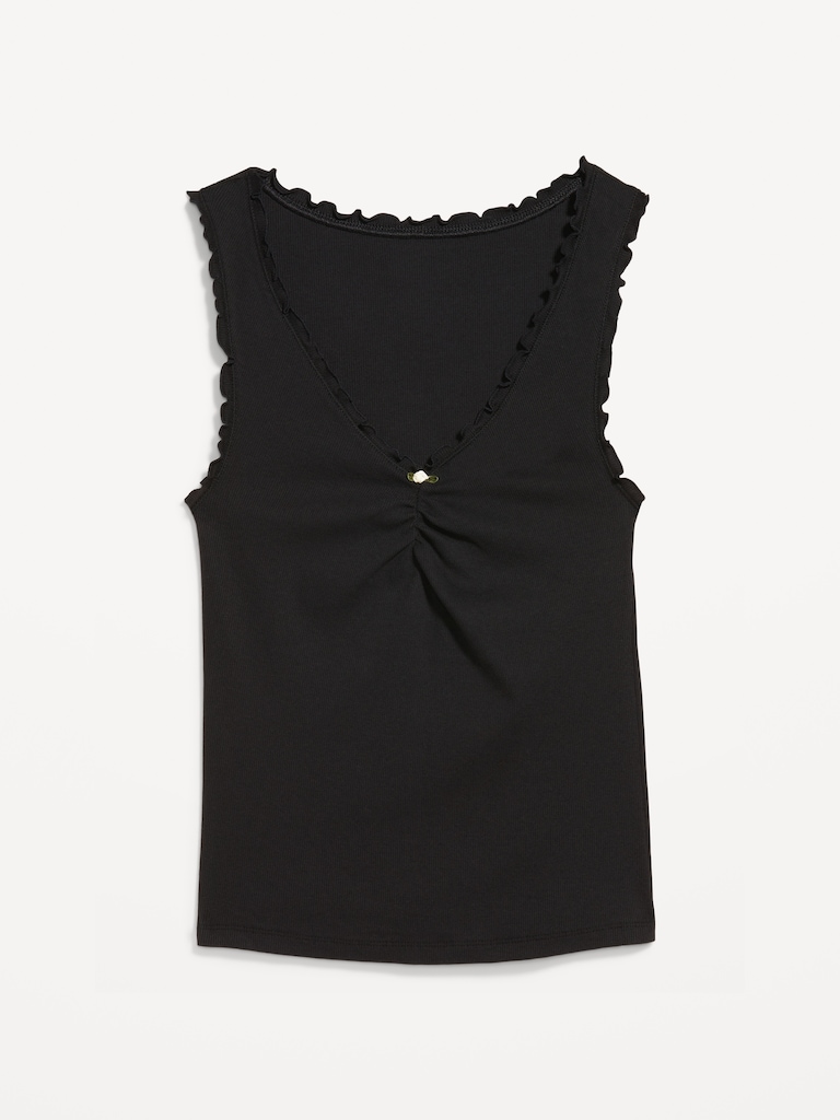 Camisole cintrée en tricot côtelé.