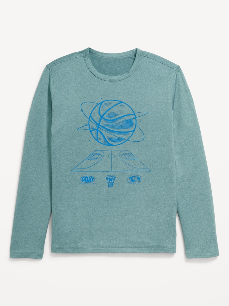 CloudMotion Long-Sleeve Graphic Performance T-Shirt for Boys
