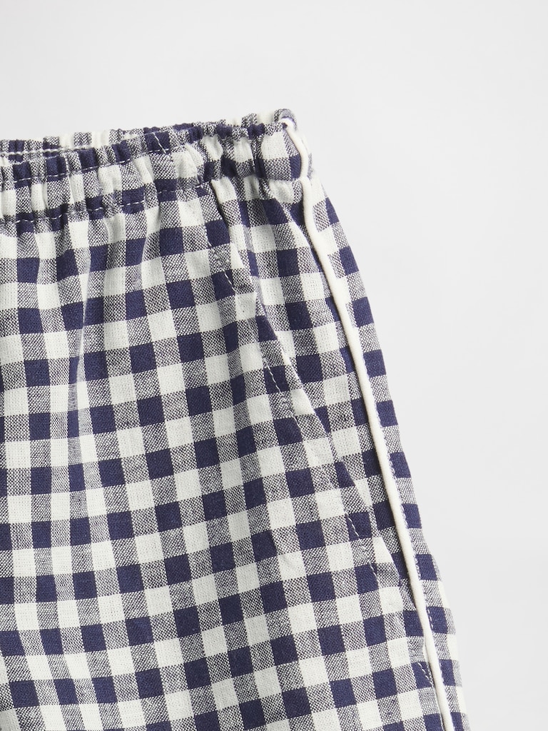 Linen-Blend PJ Shorts