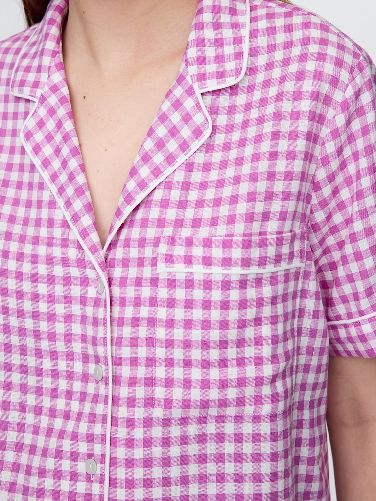 Linen-Blend PJ Shirt