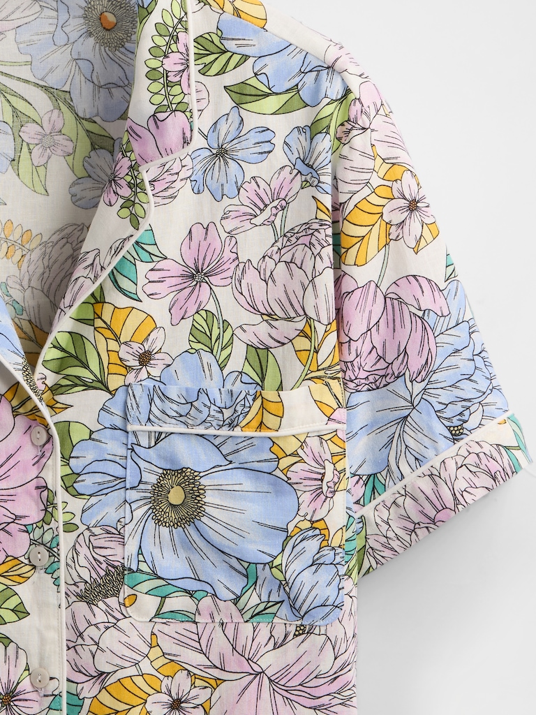 Linen-Blend PJ Shirt