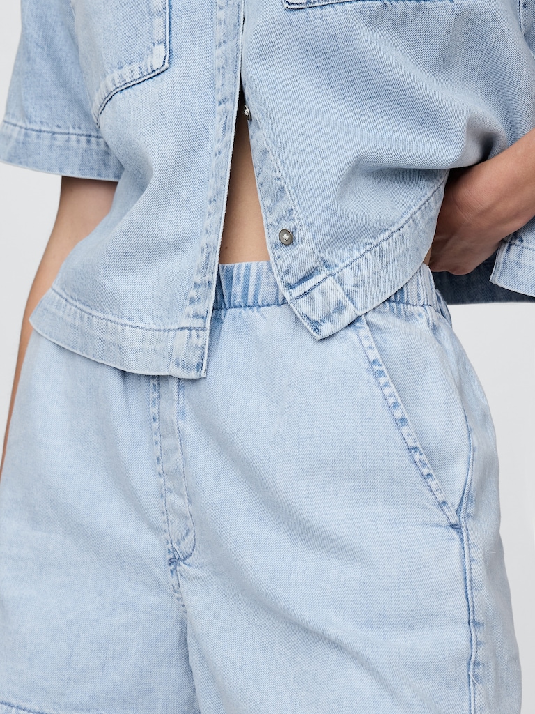 Mid Rise UltraSoft Easy Denim Boxer Shorts