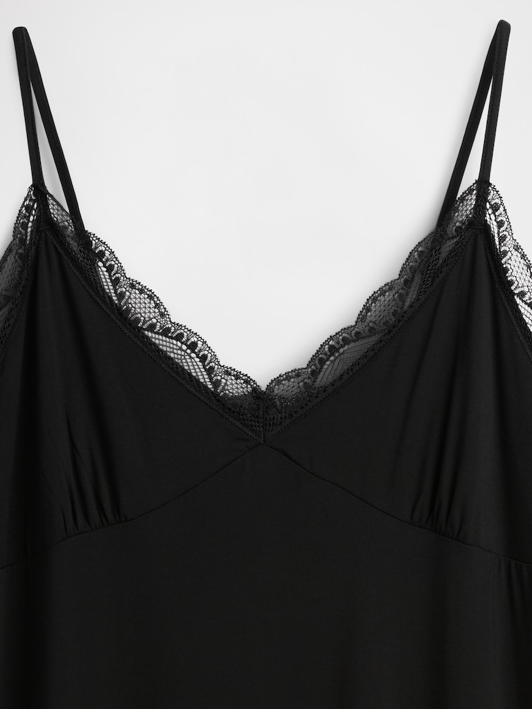 Modal Lace-Trim PJ Dress