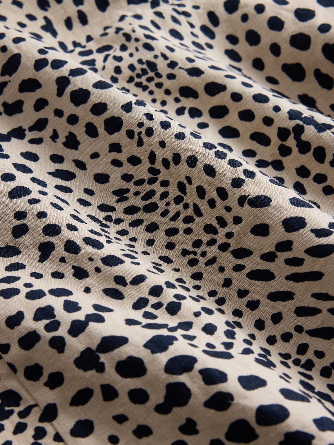 Linen-Blend Mini Dress