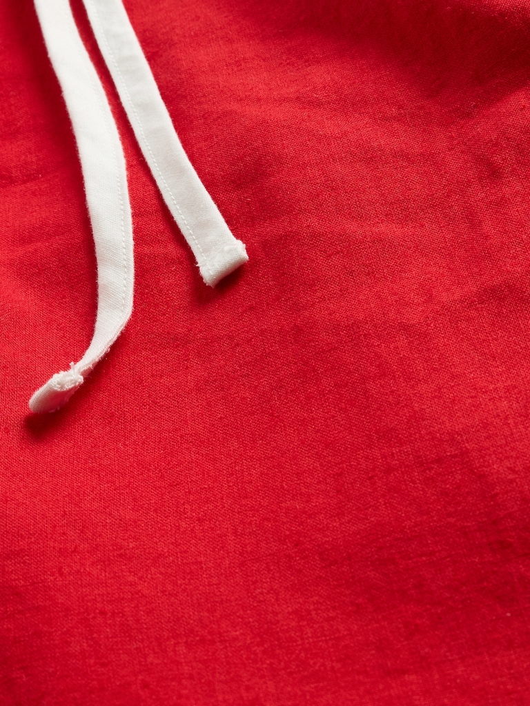 Linen-Blend Halter Mini Dress