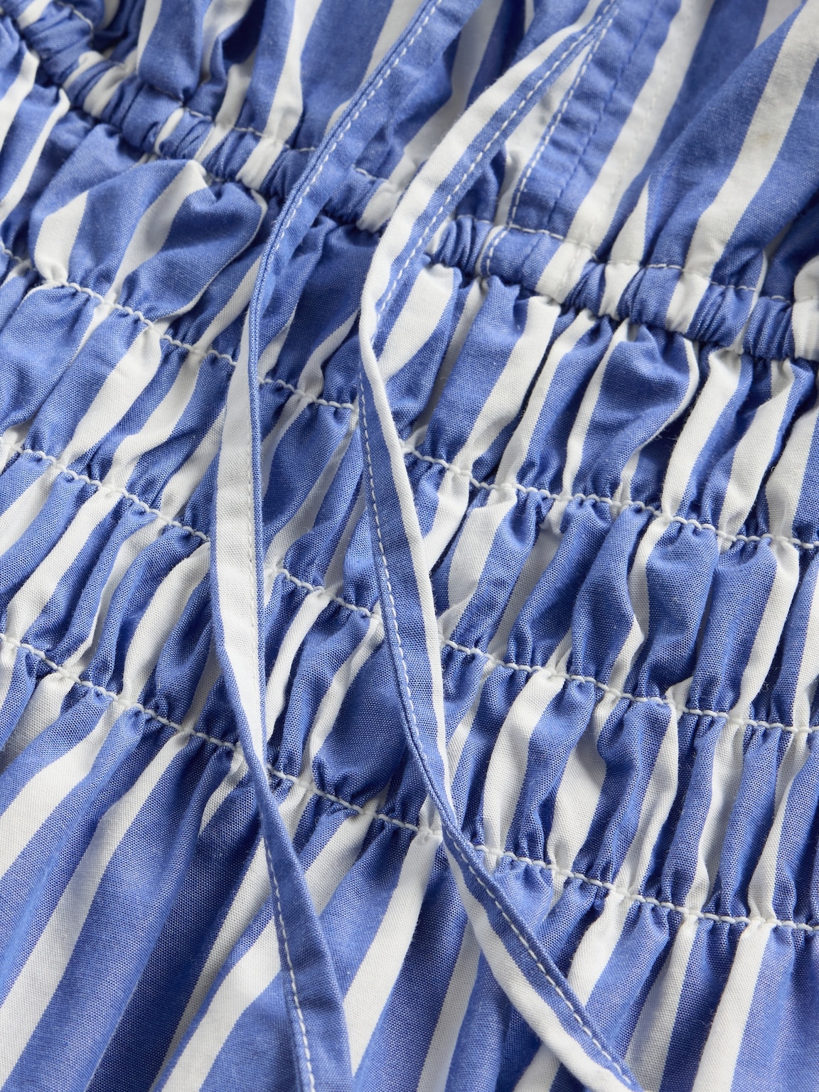 Poplin Smocked Midi Dress