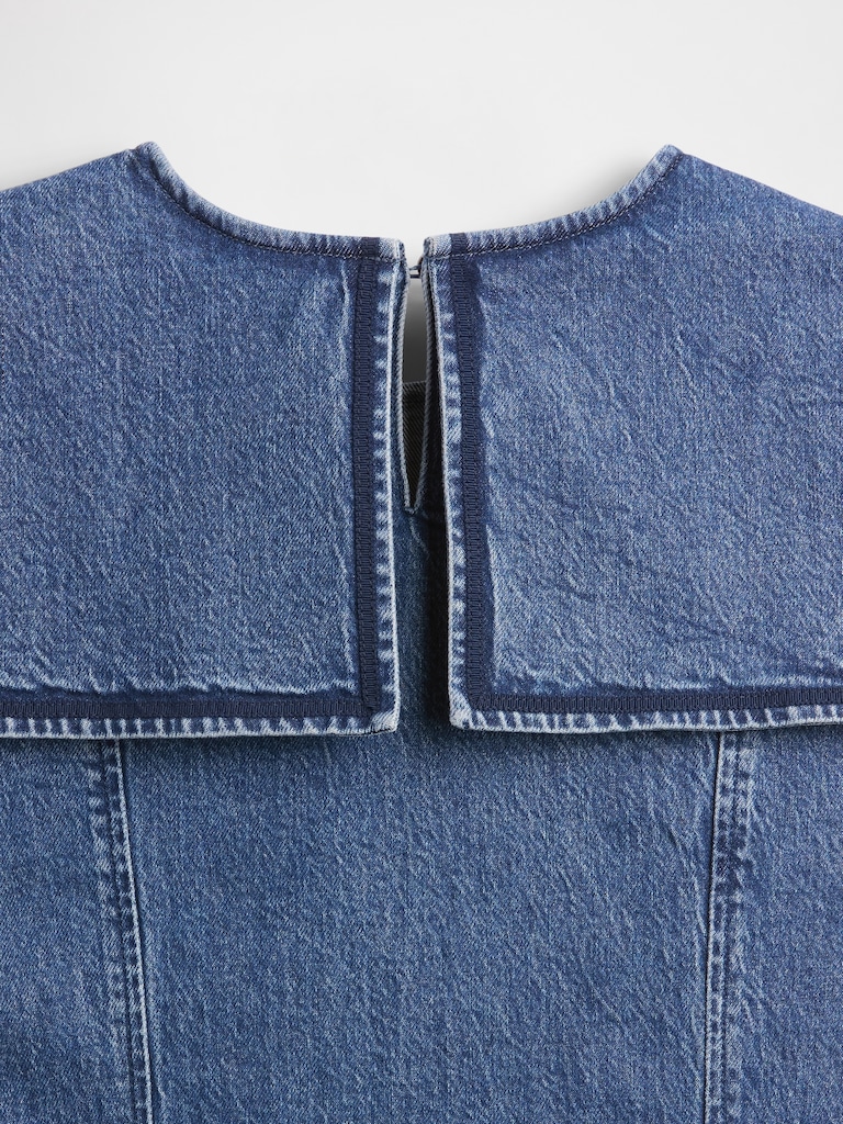 Gap × DÔEN Denim Sailor Mini Dress