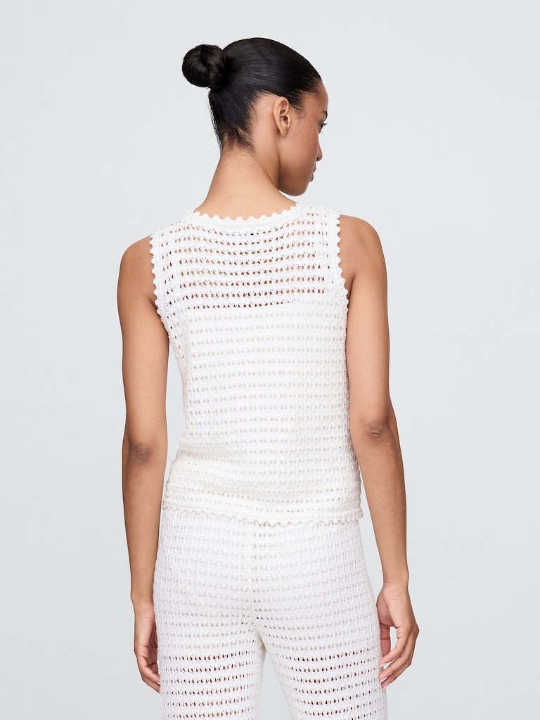 100% Cotton Crochet Tank Top