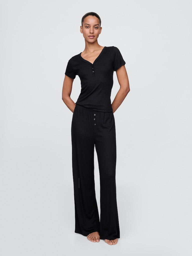 Mini Rib Henley PJ Top