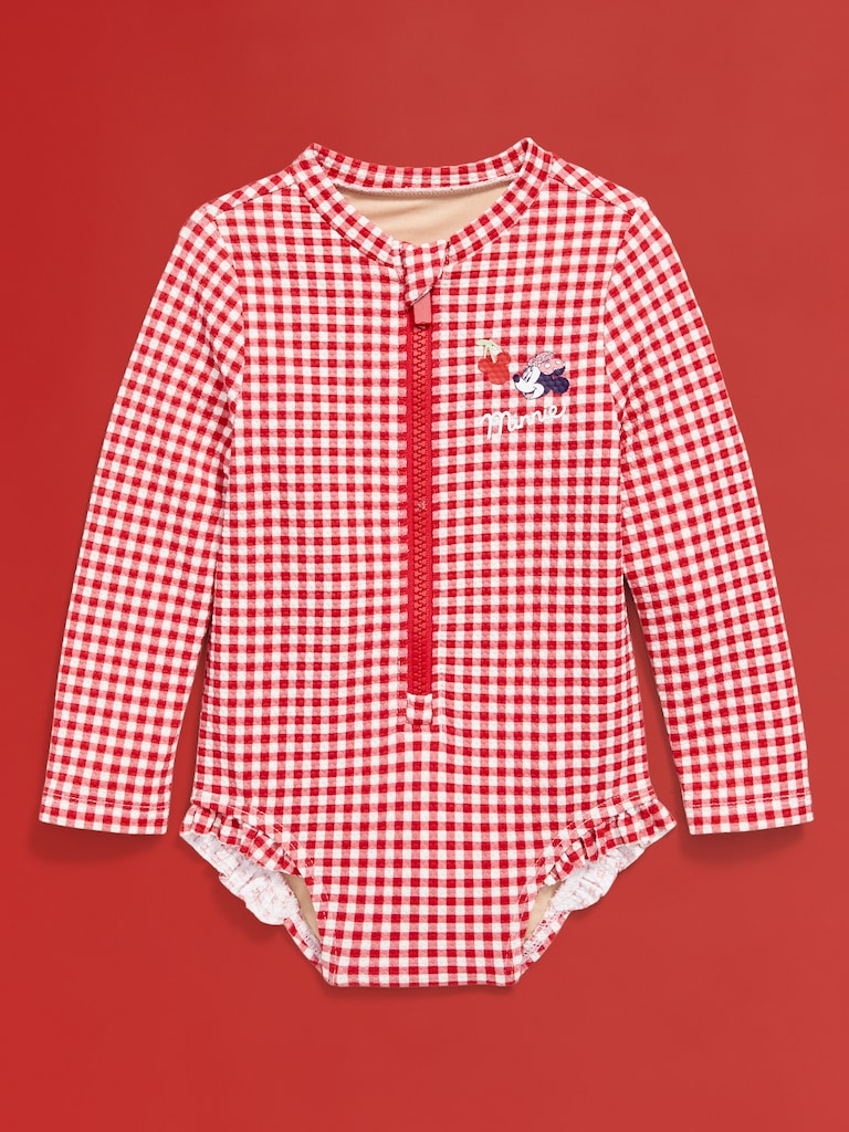 Old Navy x Disney© Minnie Mouse Zip-Front Rashguard One-Piece Swimsuit for Baby