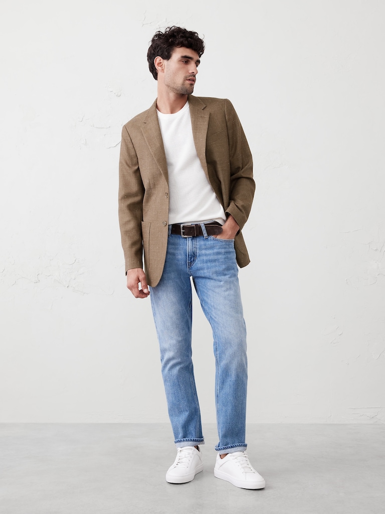 Tailored-Fit Textured Jacket