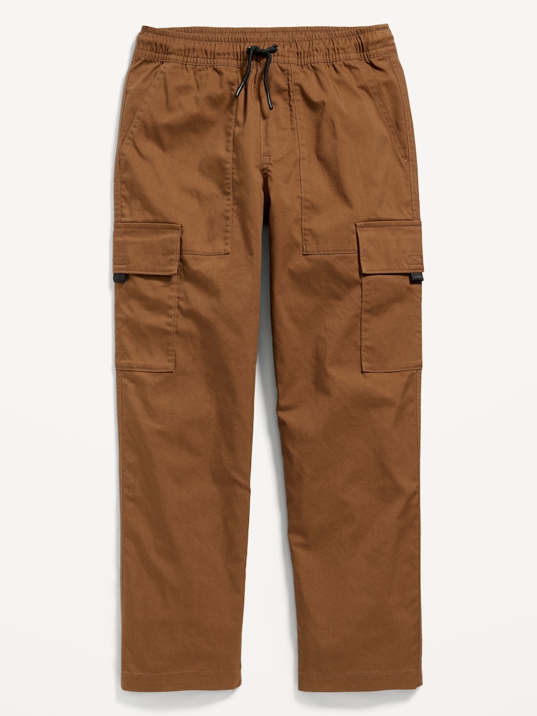 Loose Pull-On Cargo Tech Taper Pants for Boys