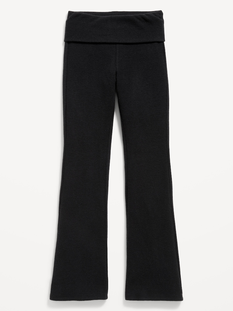 CozePlush Foldover Flare Leggings for Girls