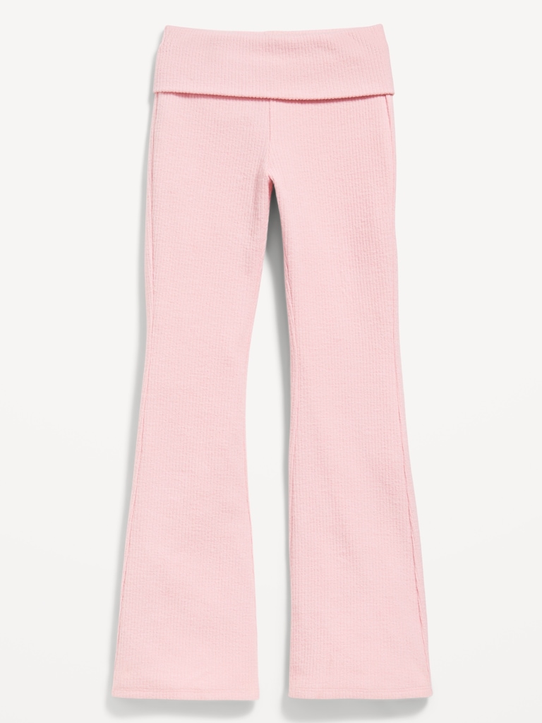 CozePlush Foldover Flare Leggings for Girls