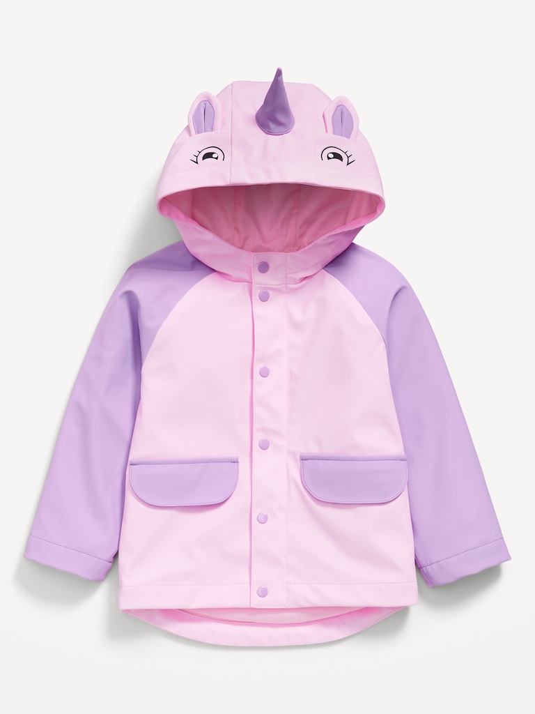 Water-Resistant Critter Hooded Jacket for Toddler Girls