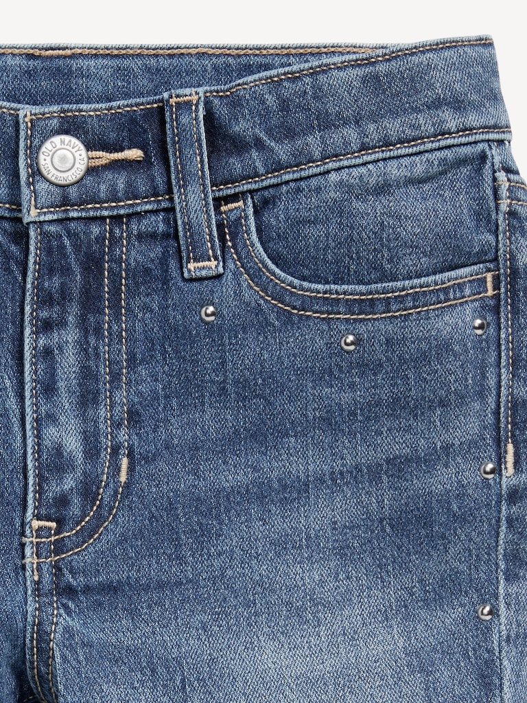 High-Waisted Studded Flare-Leg Jeans for Girls