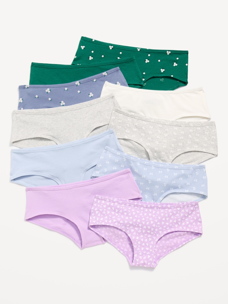 Hipster Underwear 10-Pack for Girls