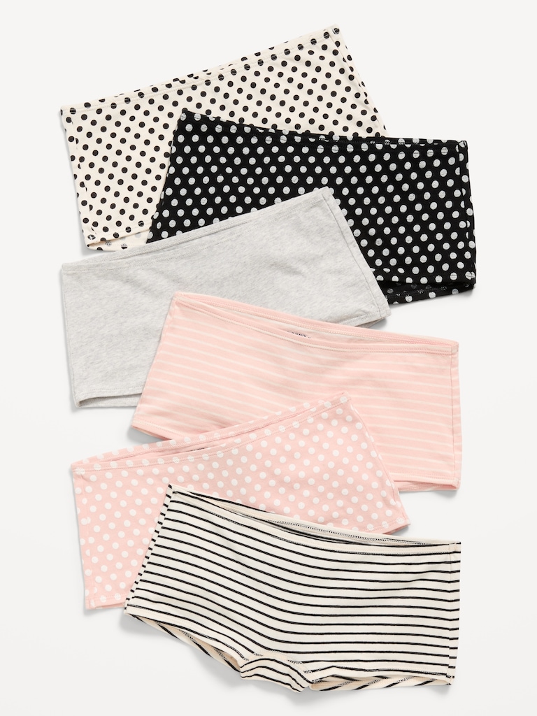 Boyshorts Underwear 6-Pack for Girls