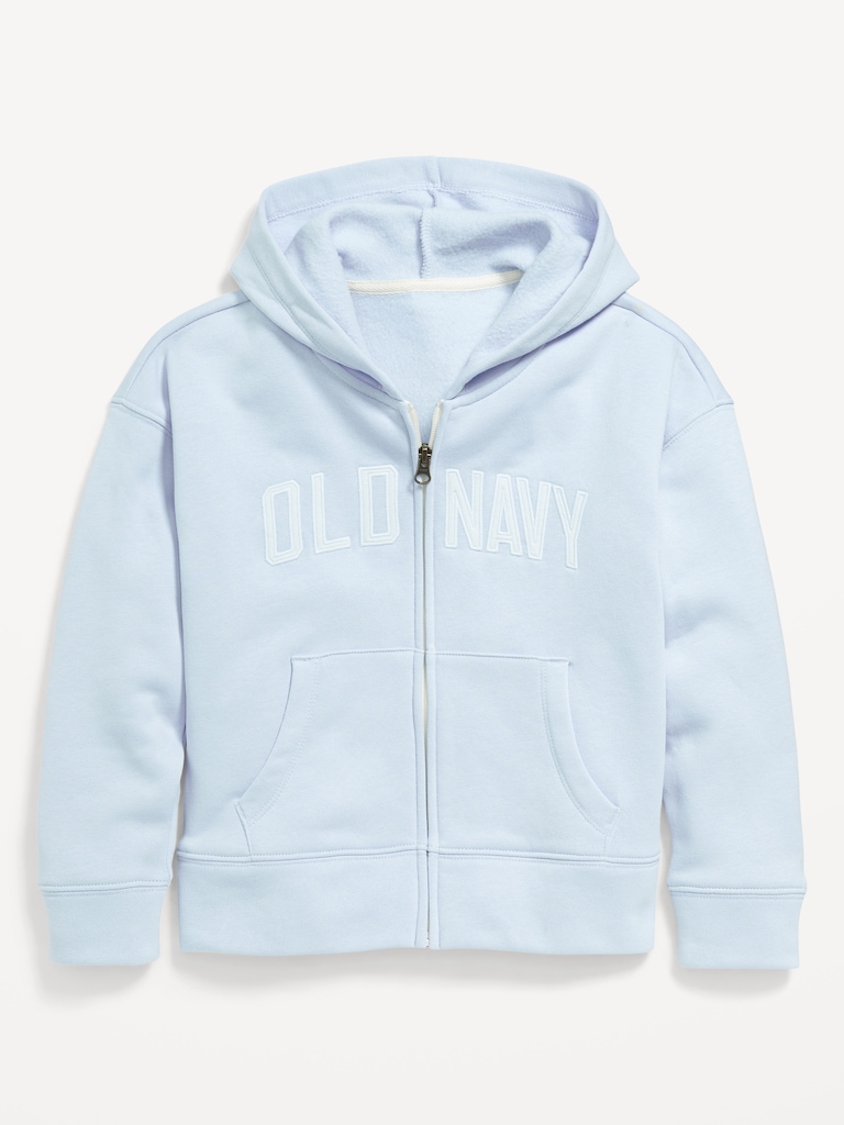 Logo-Graphic Zip Hoodie for Girls