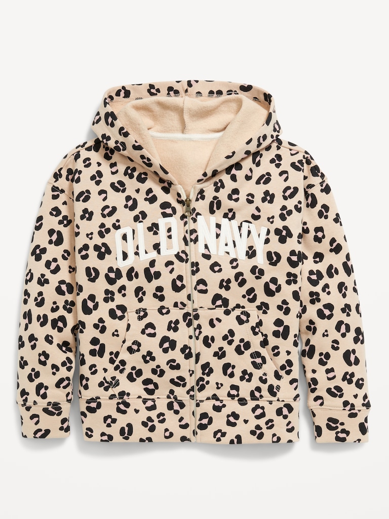 Logo-Graphic Zip Hoodie for Girls