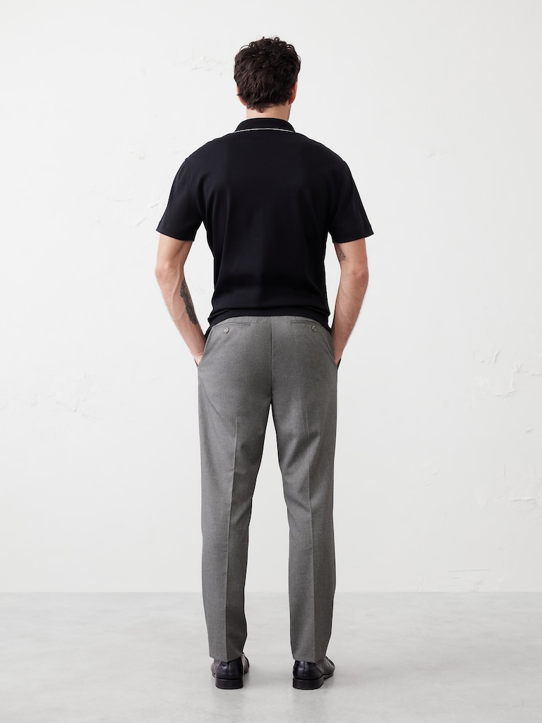 Tailored-Fit Crosshatch Suit Trouser