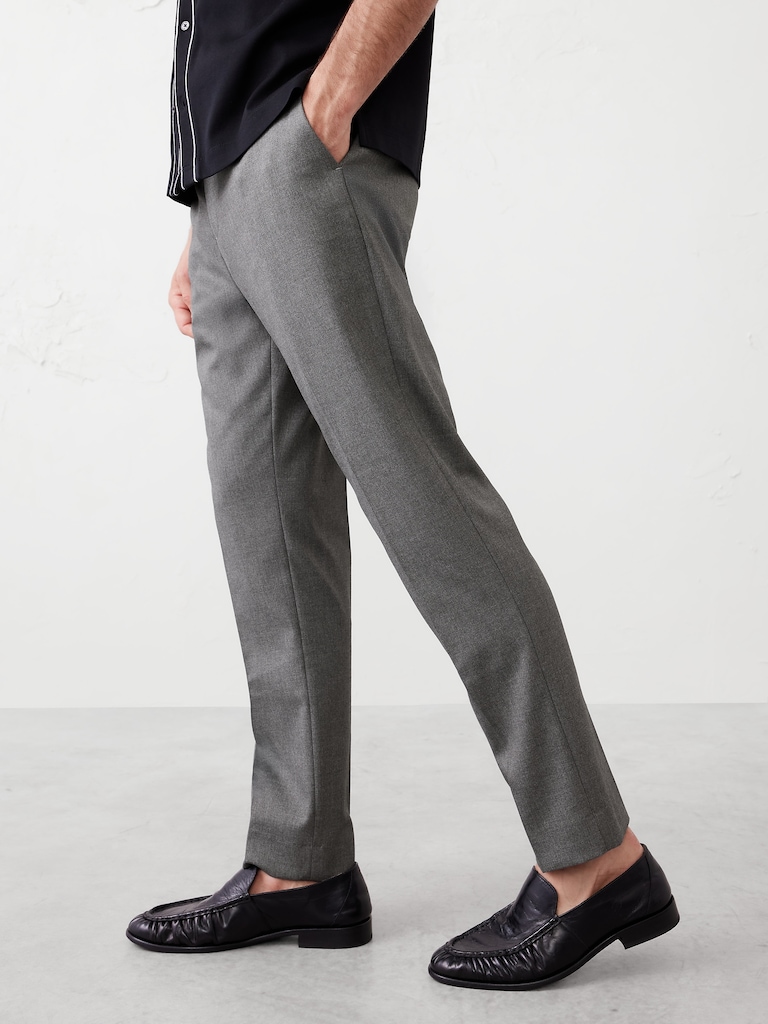 Tailored-Fit Crosshatch Suit Trouser