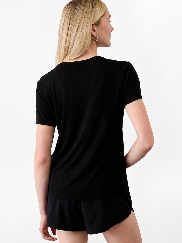 Getaway Linen Blend Tee