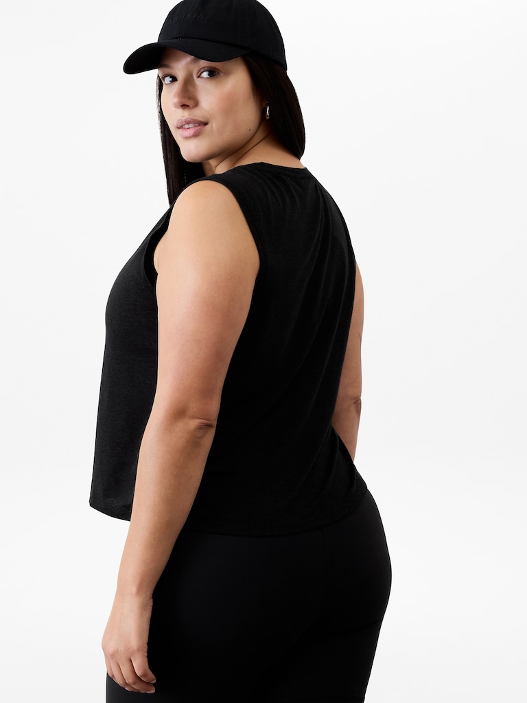 Getaway Linen Blend Muscle Tank