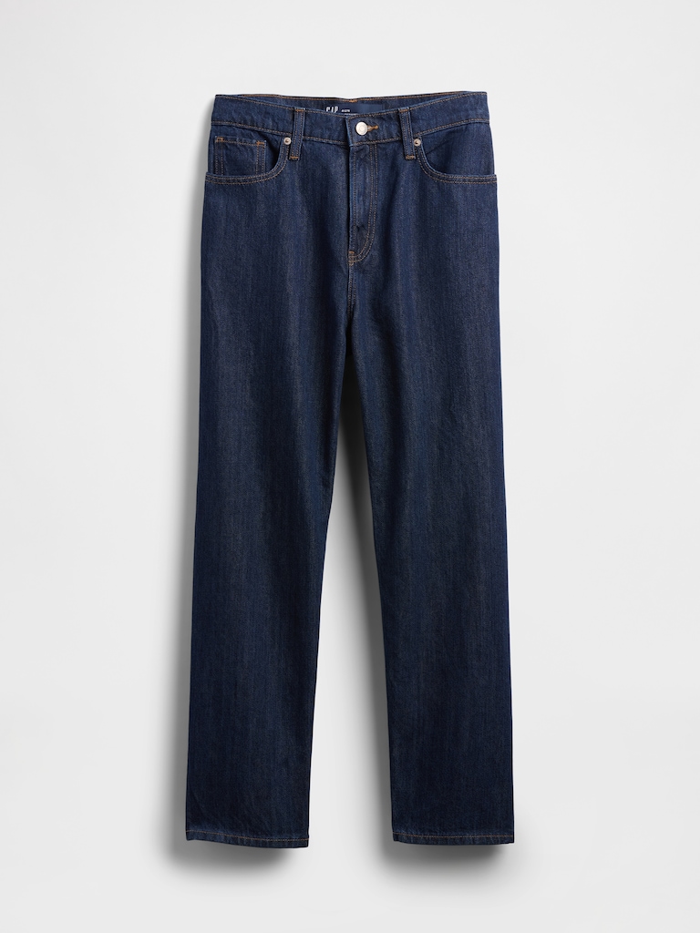 Mid Rise SuperSoft Relaxed Straight Crop Jeans