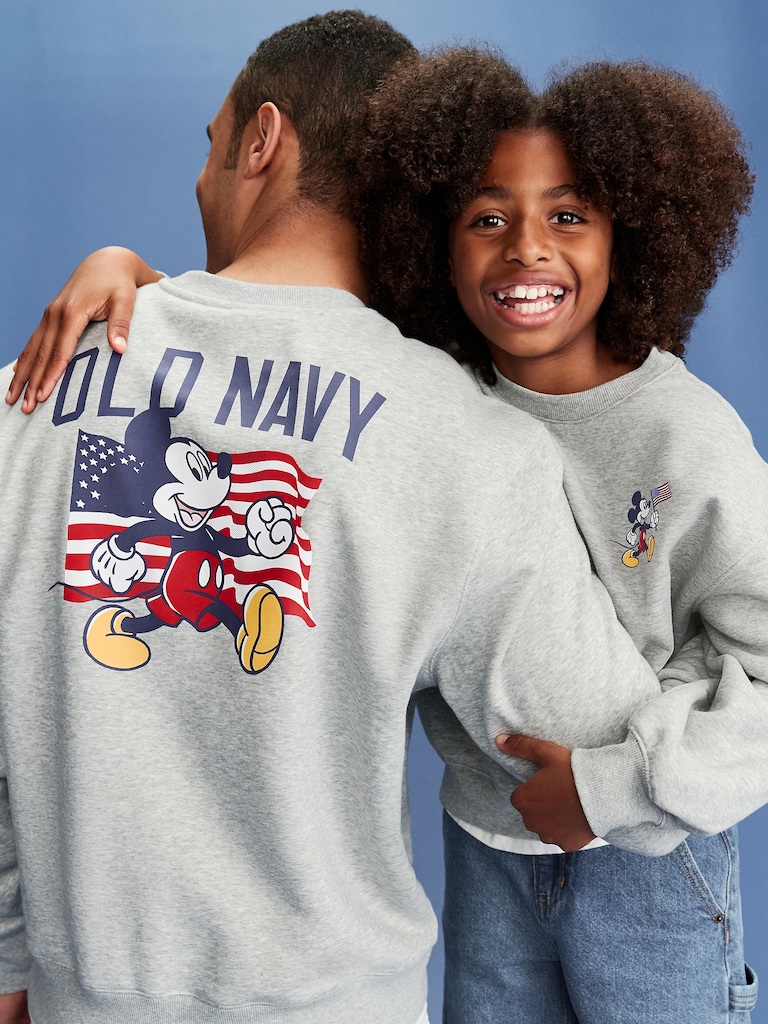 Old Navy x Disney© Mickey Mouse Unisex Oversized Flag Graphic Sweatshirt for Toddler
