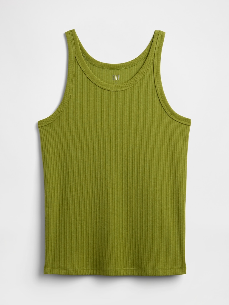Ribbed Scoopneck Tank Top