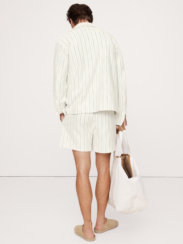 Jacquard Stripe Long-Sleeve Resort Shirt
