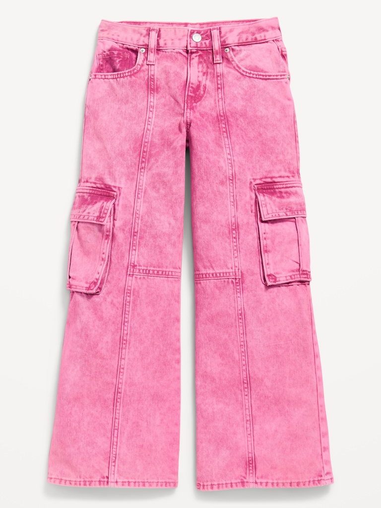 Super Baggy Wide-Leg Cargo Jeans for Girls