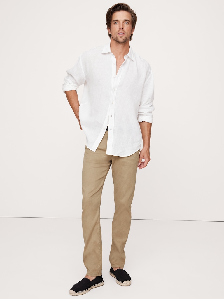 Slim Linen-Cotton Traveler Pant