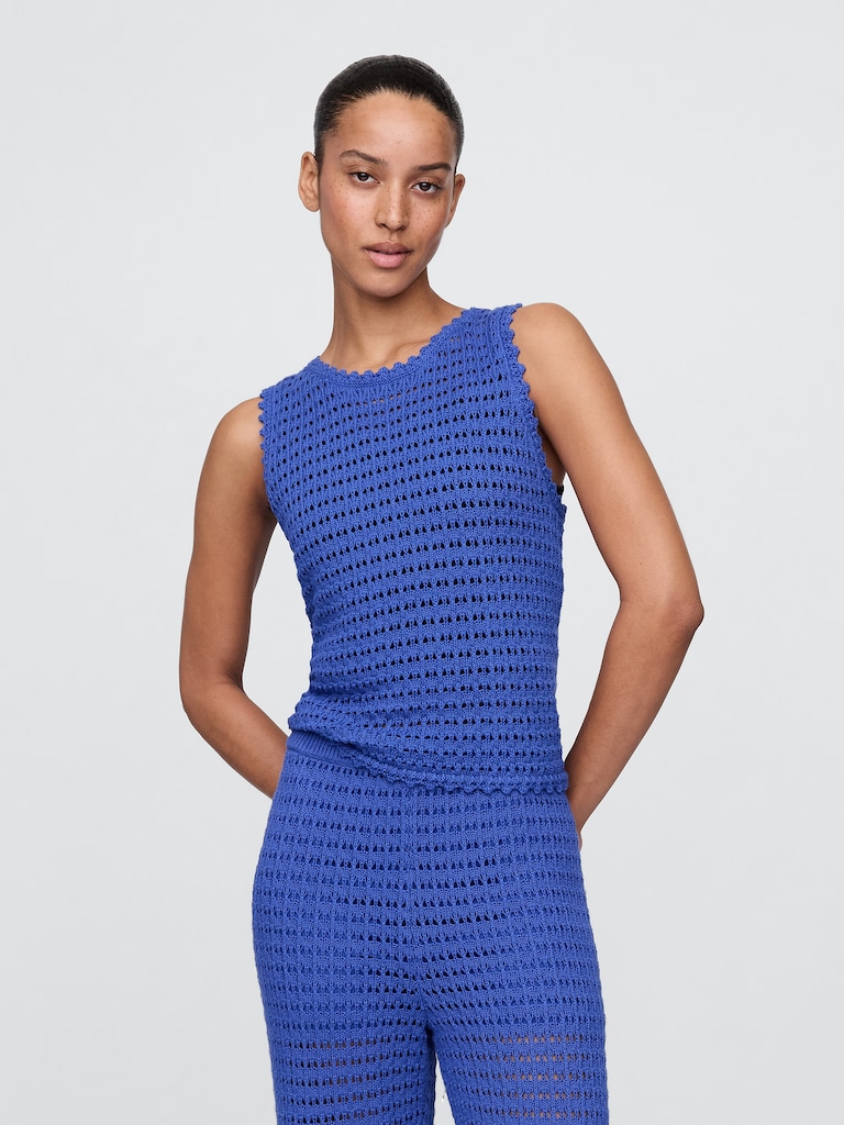 100% Cotton Crochet Tank Top