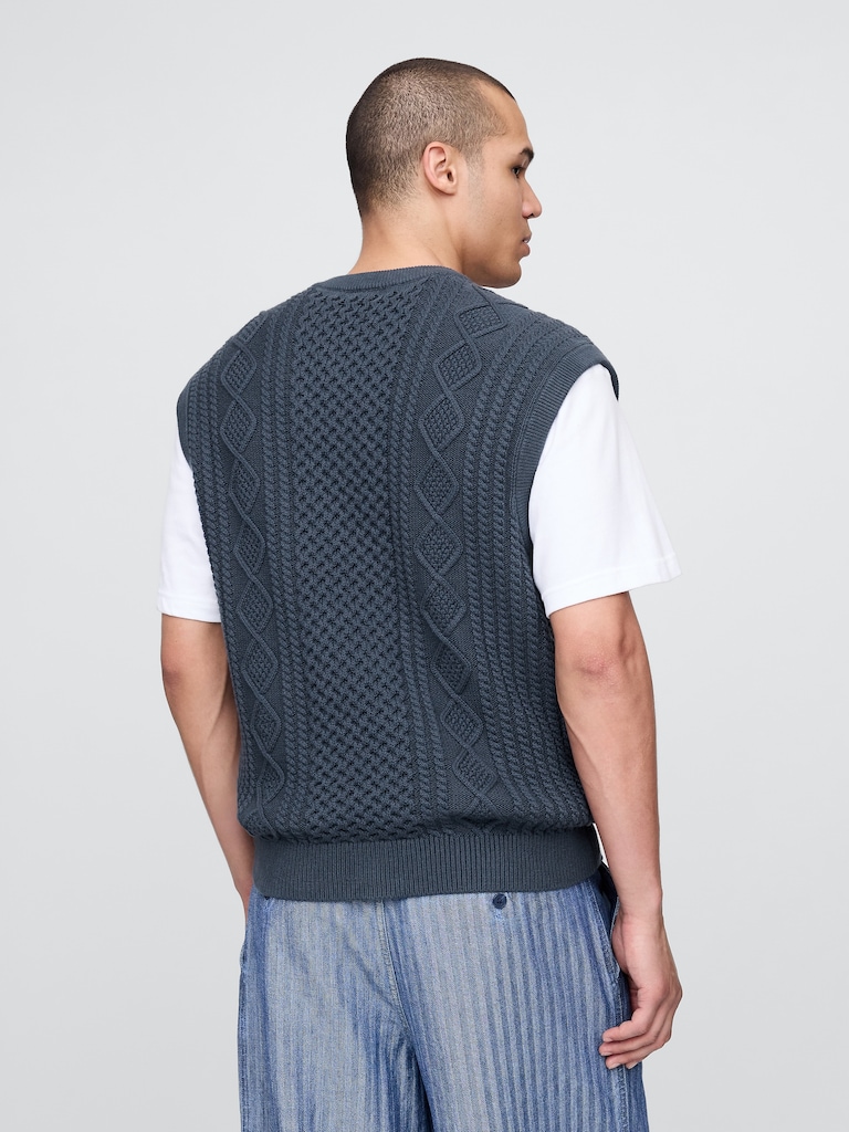 Gap × Malbon Cable-Knit Sweater Vest