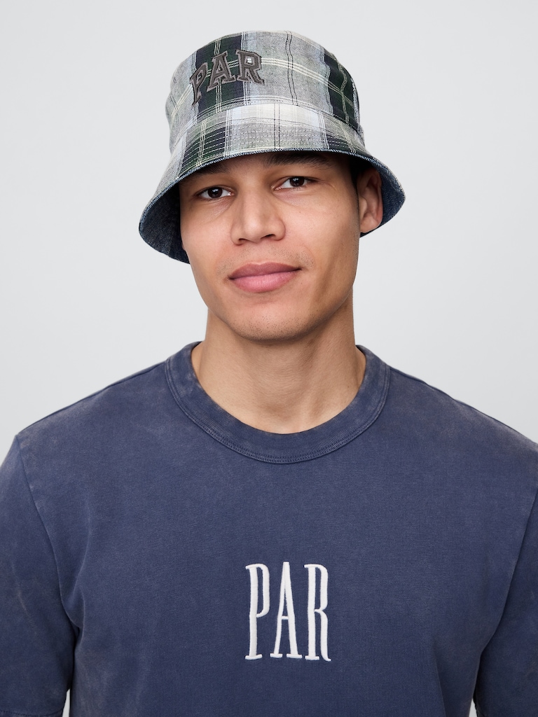Gap × Malbon Linen-Cotton Reversible Logo Bucket Hat