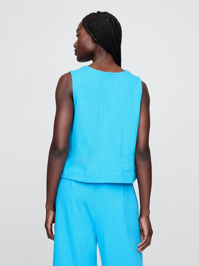 UltraSoft Denim Shell Tank Top