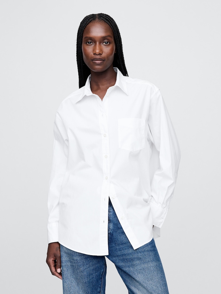 Organic Cotton Poplin Big Shirt