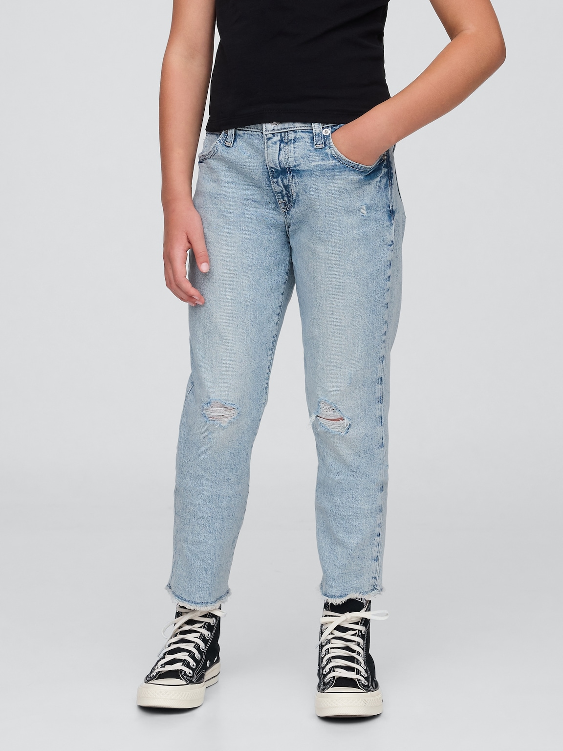 Kids Mid Rise Girlfriend Jeans