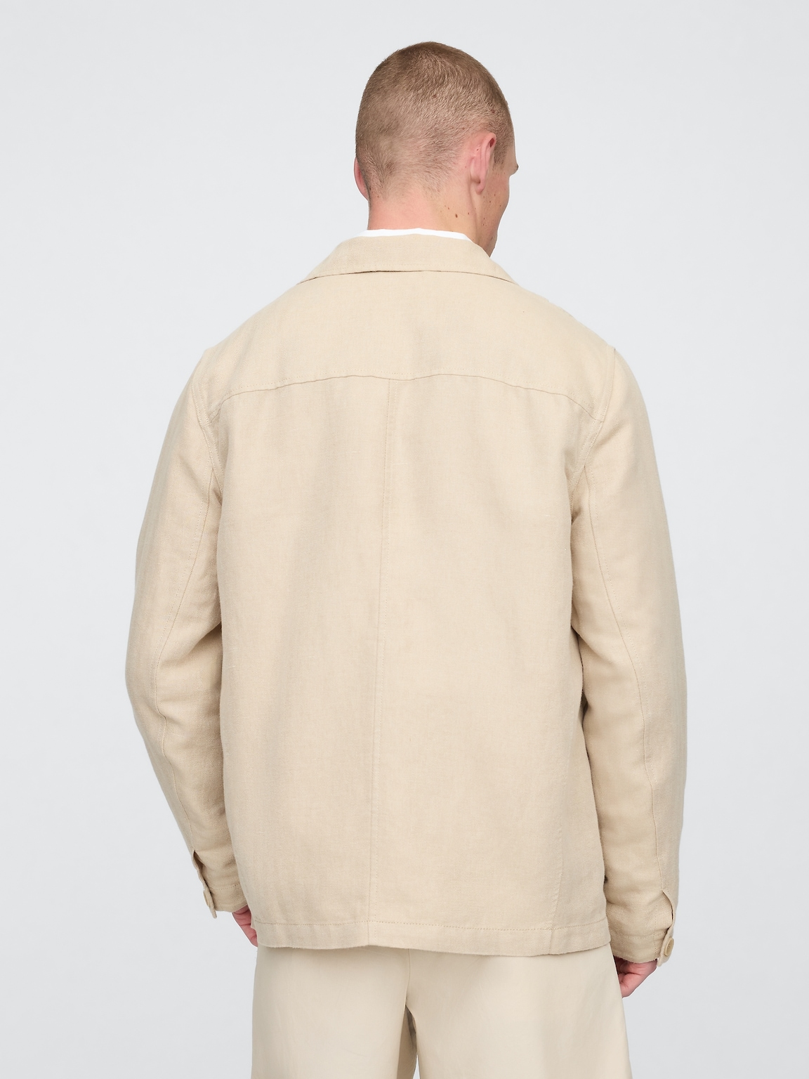 Relaxed Linen-Cotton Blazer