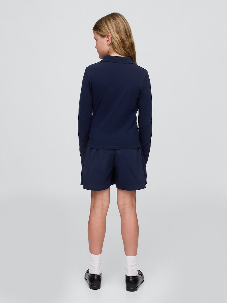 Kids Uniform Pleated Khaki Easy Skort
