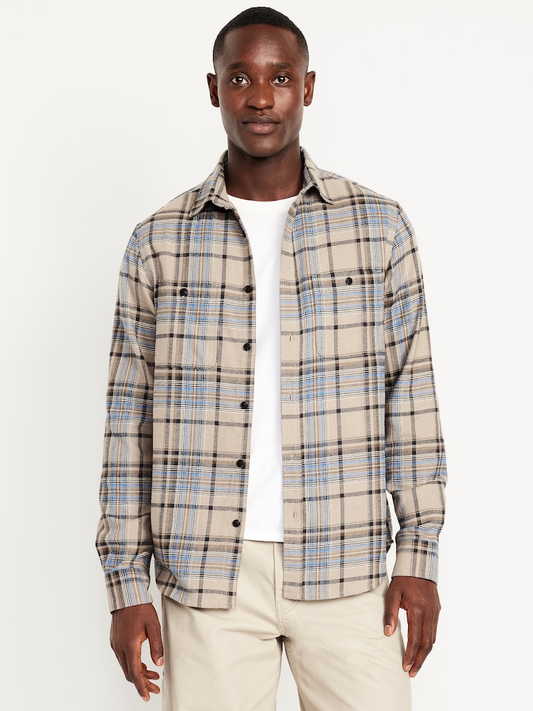 Plaid Flannel Pocket Shirt